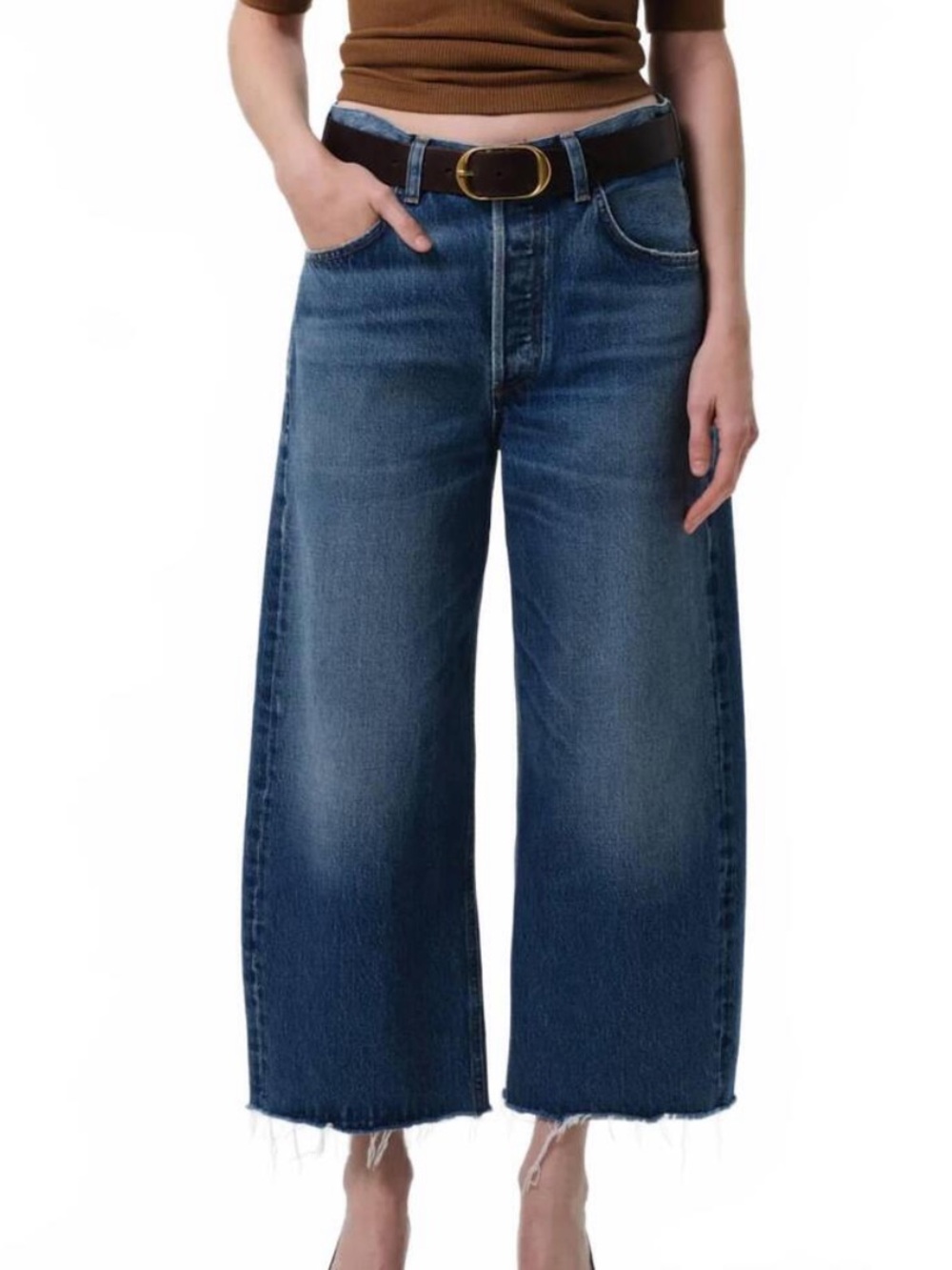 NWOT Citizens of Humanity Ayla Raw Hem Cropped Jeans